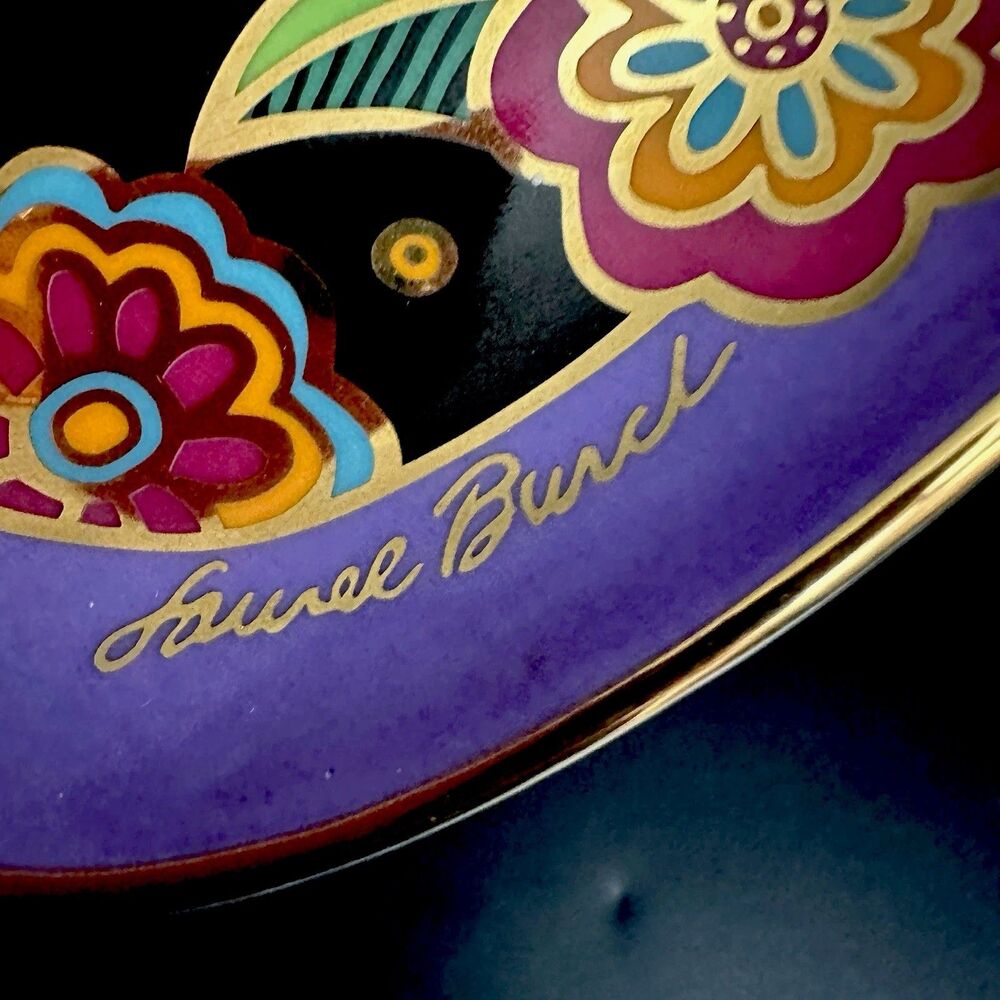 Laurel Burch Feline Fantasy Royal Doulton Cat Plate Franklin Mint 1995 8” Decor - Picture 14 of 16